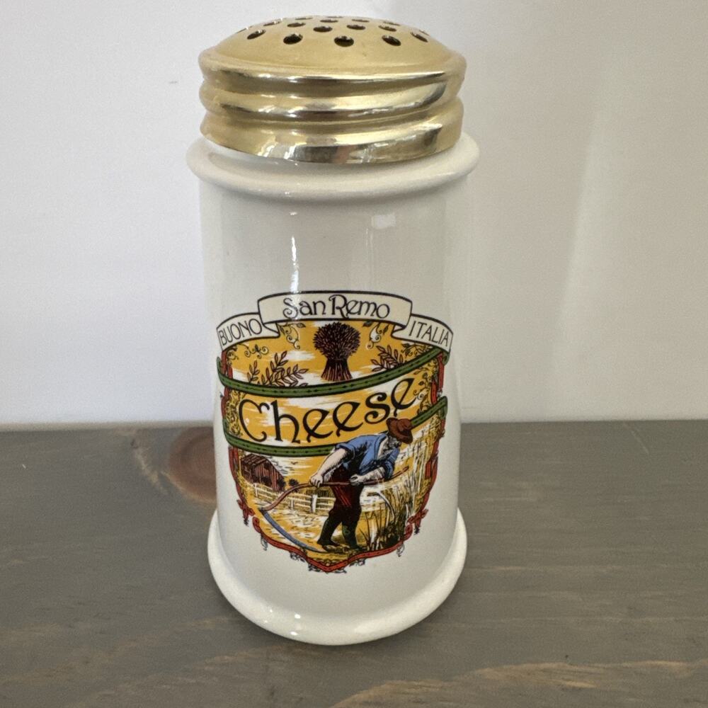 Vintage Himark Buona San Remo Italia Pasta Grated Cheese Shaker 5 3/4"